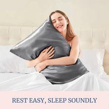 The pillowcase draped to show how the satin catches light